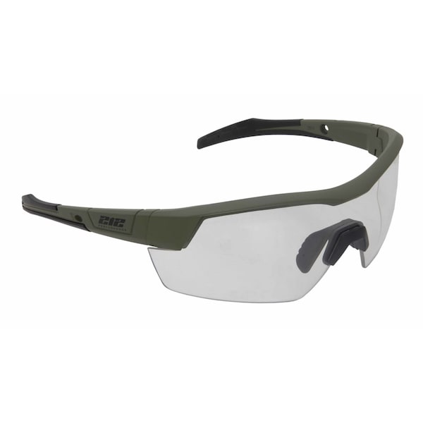 212 Performance Premium Ballistic Impact Rated Clear Lens Anti-Fog Safety Glasses in Drab Green EPE11-77-03 - main